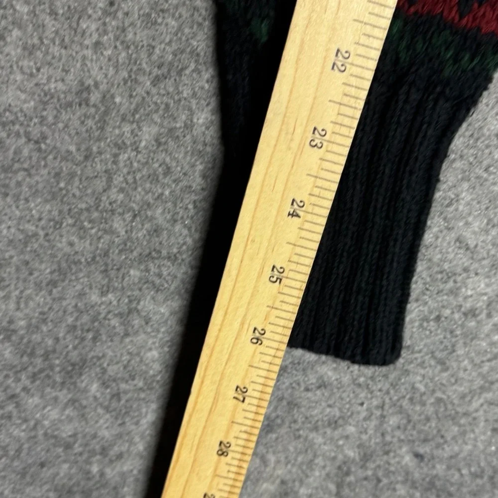 Vintage Polo Ralph Lauren Sweater Mens M Black Reindeer Intarsia Cotton Holiday